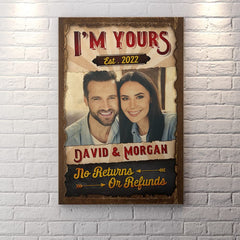 Personalized Canvas For Couple No Refunds Or Returns