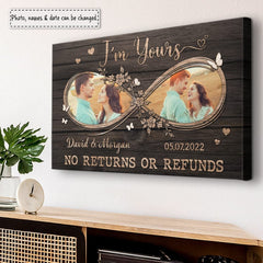 Personalized Canvas For Couple No Returns Or Refunds