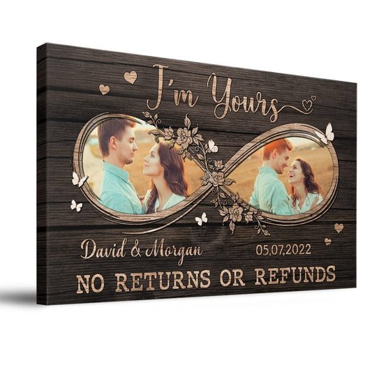 Personalized Canvas For Couple No Returns Or Refunds