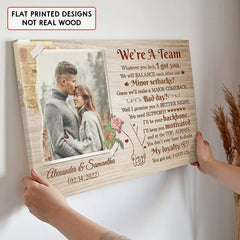 Personalized Canvas For Couple We Are A Team