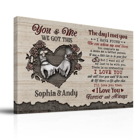 Personalized Canvas For Couple You And Me We Got This