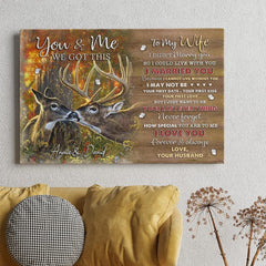 Personalized Canvas For Couples Deer Couple