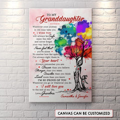 Personalized Canvas For Granddaughter From Grandmother