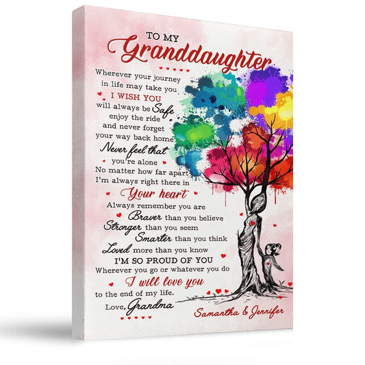 Personalized Canvas For Granddaughter From Grandmother