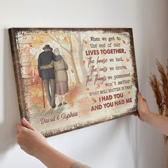 Personalized Canvas For Old Couple Arts