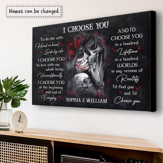 Personalized Canvas For Tattoo Couple Arts