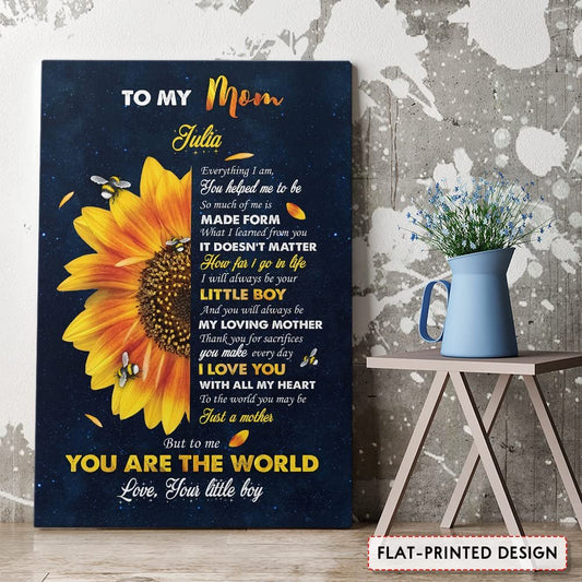 Personalized Canvas From Son To Mother Inspiration Gift