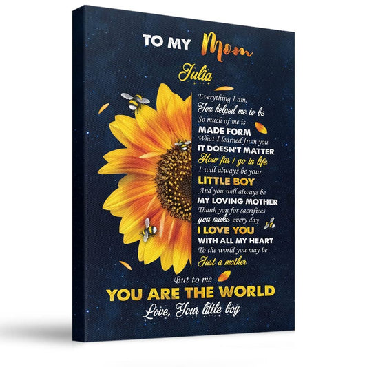 Personalized Canvas From Son To Mother Inspiration Gift