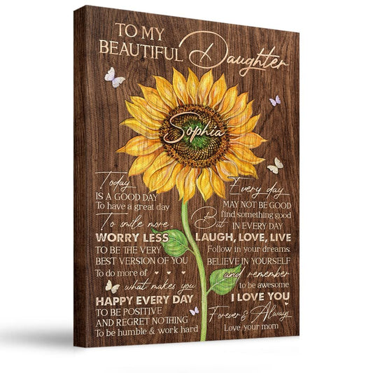 Personalized Canvas Inspiration Gift For Daughter