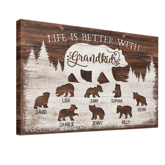 Personalized Canvas Life is Better With Grandkids