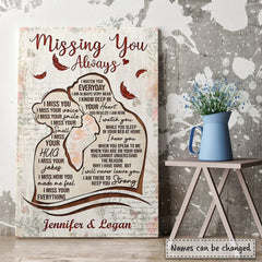 Personalized Canvas Memorial I Miss You Arts