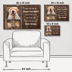 Personalized Canvas Photo Of Dog Memorial Gift