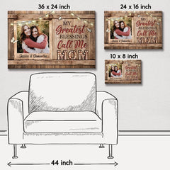 Personalized Canvas Photo Of Mom For Mother And Daughter