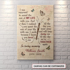 Personalized Canvas Symphathy Butterfly In Loving Memory
