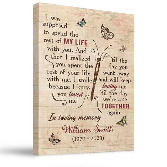 Personalized Canvas Symphathy Butterfly In Loving Memory