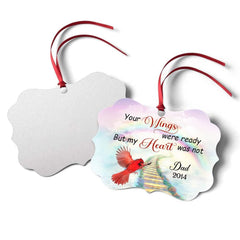 Personalized Cardinal Memorial Ornament Your Wings Were Ready