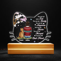 Personalized Cat Shaped Led Night Light You Are My Best Friend