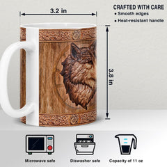 Personalized Celtic Wolf Mug Pattern