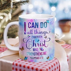 Personalized Christian Mug Bible Butterfly