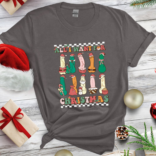 Personalized Christmas T-Shirt All I Want For Christmas