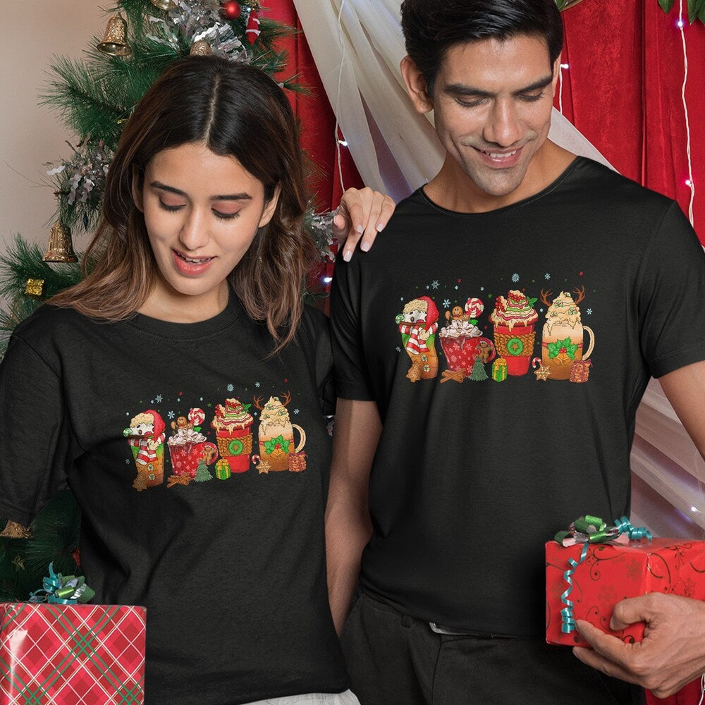 Personalized Christmas T-Shirt Coffee Lover