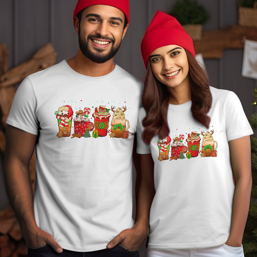 Personalized Christmas T-Shirt Coffee Lover