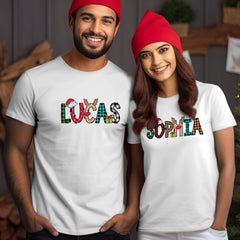 Personalized Christmas T-Shirt Custom Family