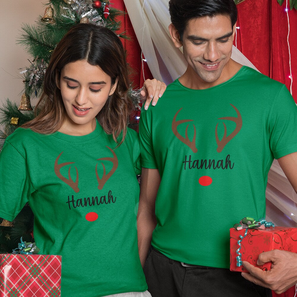 Personalized Christmas T-Shirt Custom Family Name