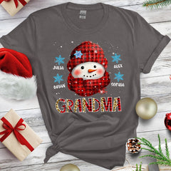 Personalized Christmas T-Shirt Custom Grandma