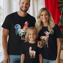 Personalized Christmas T-Shirt Decorated With Animal Shapes