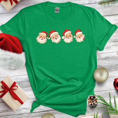Personalized Christmas T-Shirt Decorated With Santa Claus