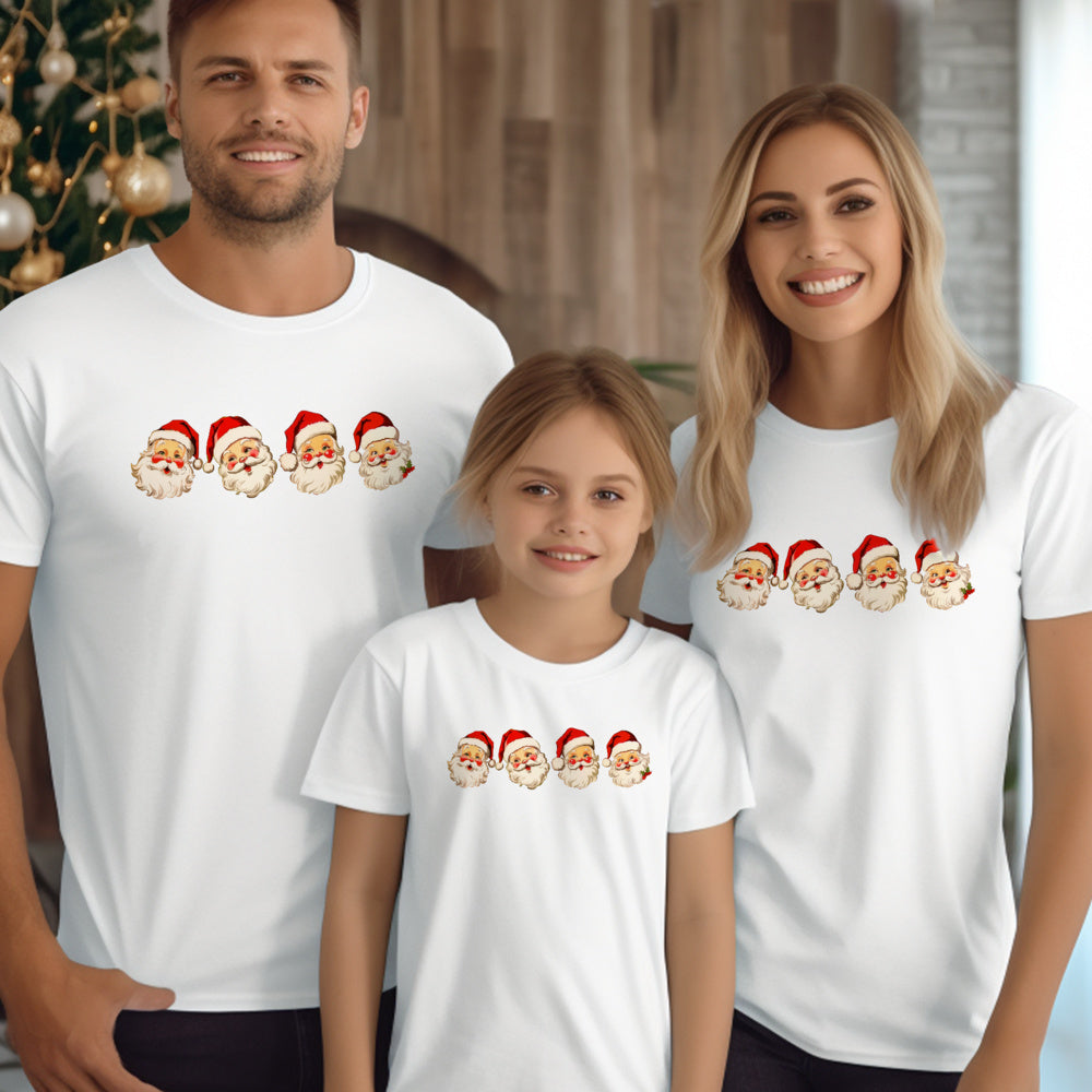 Personalized Christmas T-Shirt Decorated With Santa Claus