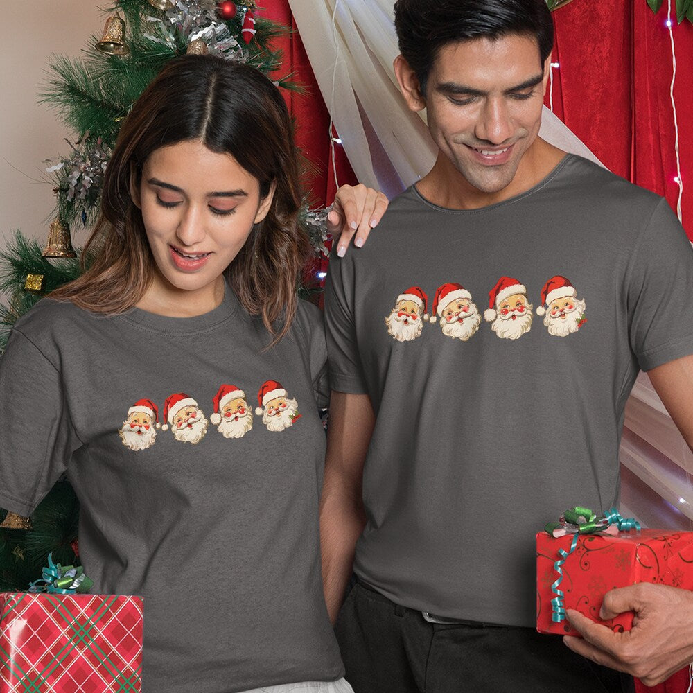 Personalized Christmas T-Shirt Decorated With Santa Claus