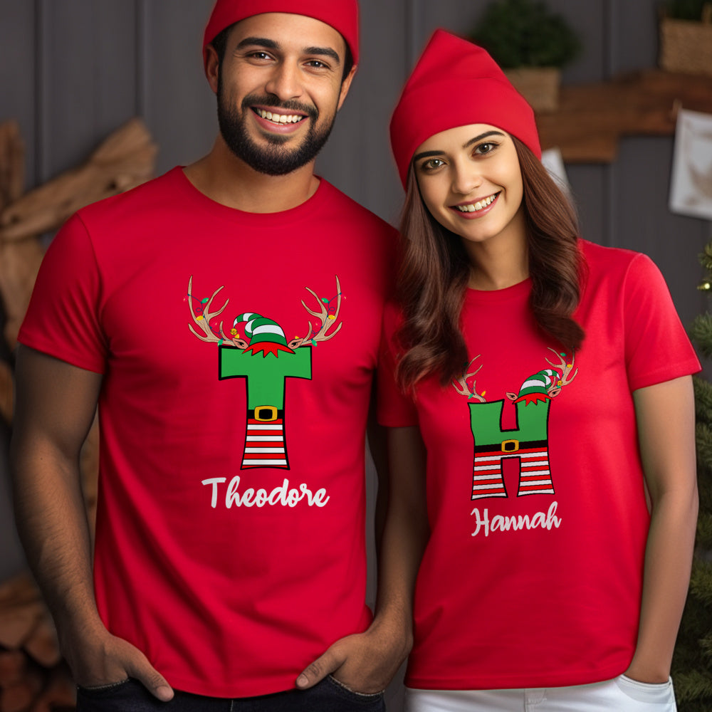 Personalized Christmas T-Shirt Family Matching