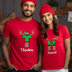 Personalized Christmas T-Shirt Family Matching