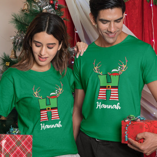 Personalized Christmas T-Shirt Family Matching