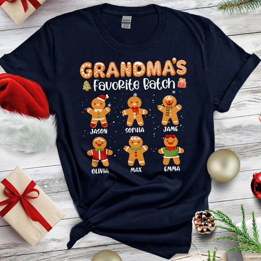 Personalized Christmas T-Shirt Grandma's Favorite Batch