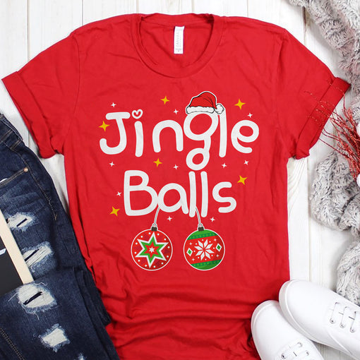 Personalized Christmas T-Shirt Jingle Balls