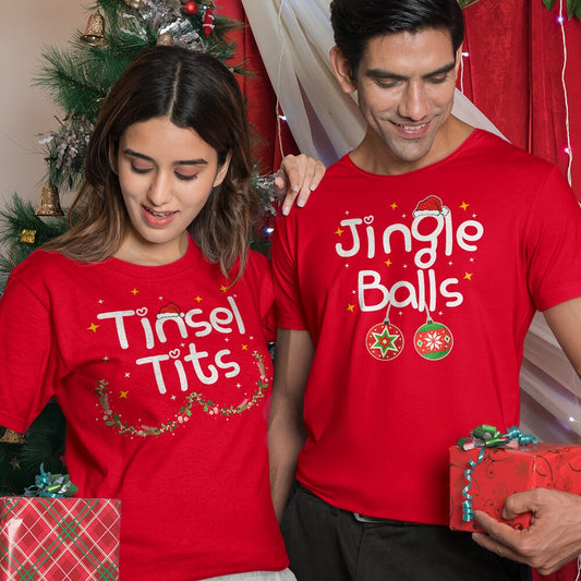 Personalized Christmas T-Shirt Jingle Balls