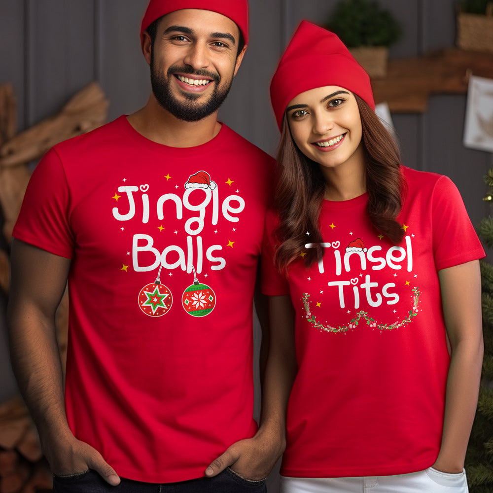 Personalized Christmas T-Shirt Jingle Balls