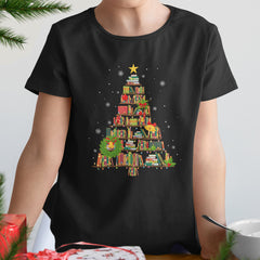 Personalized Christmas T-Shirt Pine Tree Motif