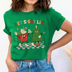 Personalized Christmas T-Shirt Retro Trendy
