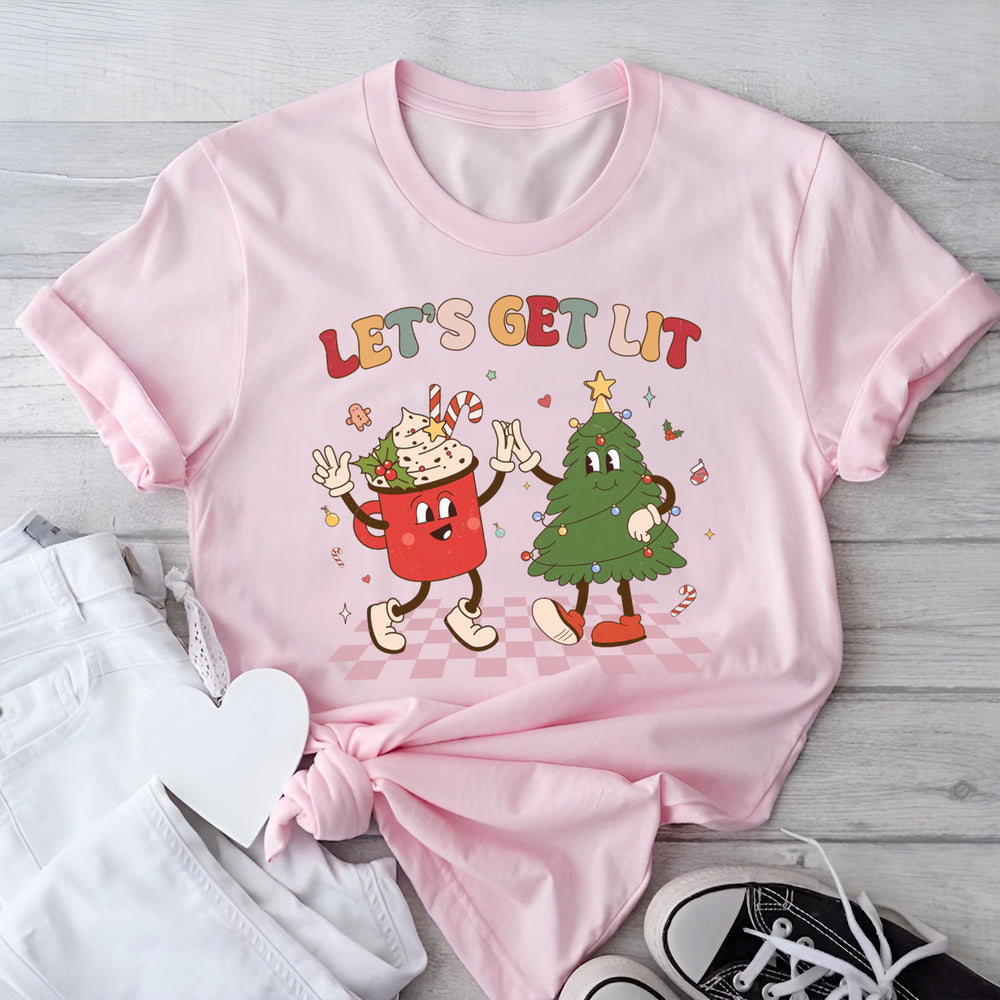 Personalized Christmas T-Shirt Retro Trendy