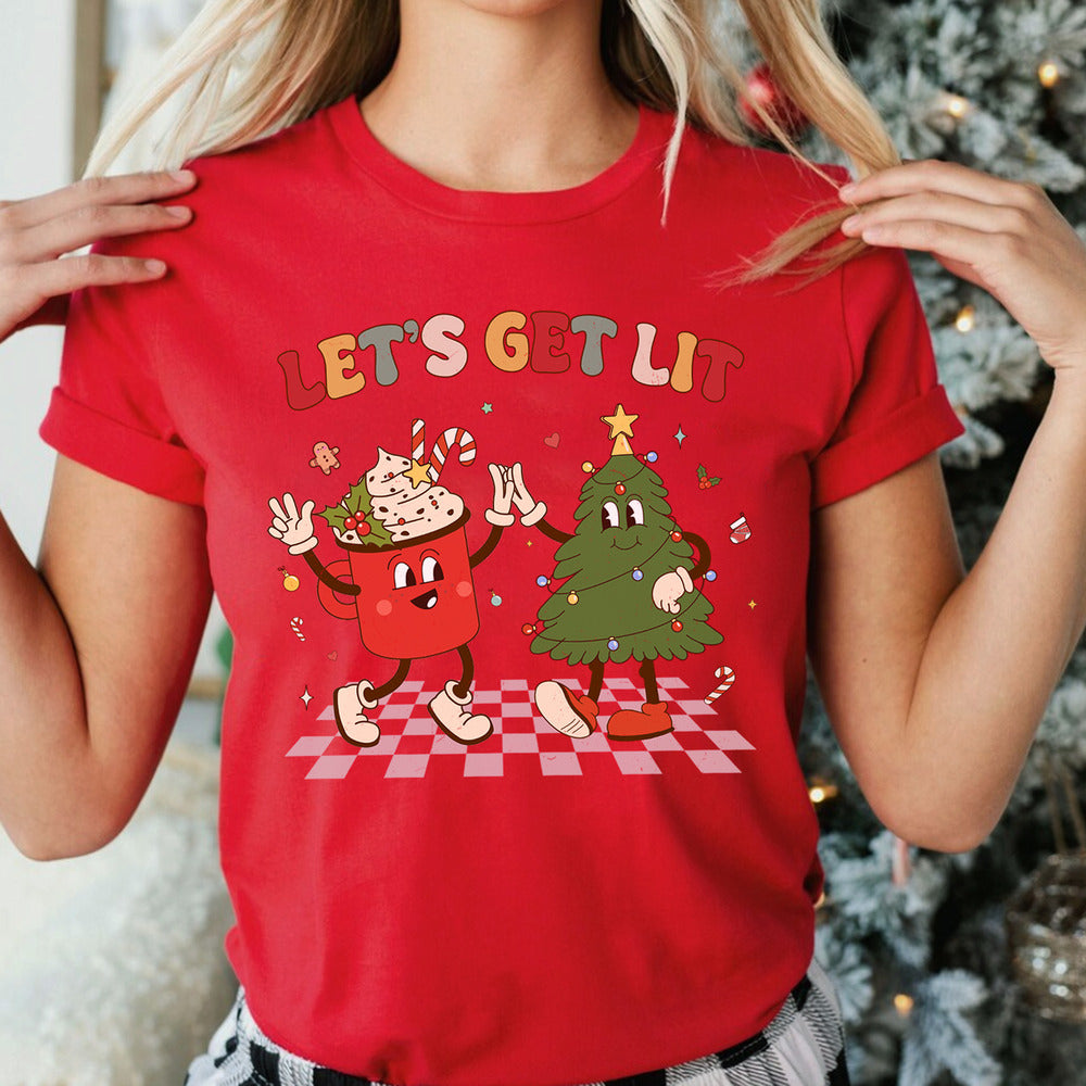 Personalized Christmas T-Shirt Retro Trendy