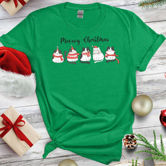 Personalized Christmas T-Shirt With Cat Motif