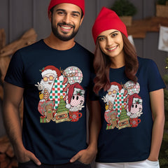 Personalized Christmas T-Shirt With Santa Claus Motif