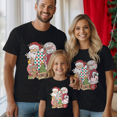 Personalized Christmas T-Shirt With Santa Claus Motif