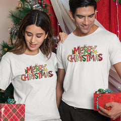 Personalized Christmas T-Shirt With Unique Decorative Font