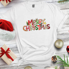 Personalized Christmas T-Shirt With Unique Decorative Font