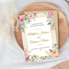 Personalized Congratulations On Your Engagement Card